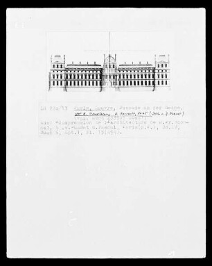 Paris, Louvre, Seine-Fassade von Louis Le Vau vor der Erweiterung 1665