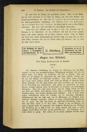 Gegen den Alkohol : (Schluß)