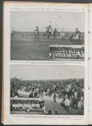 Football. - El match entre Boca Juniors y Huracán por el Campeonato de 1923