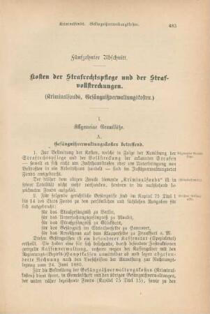 Fünfzehnter Abschnitt. Kosten der Strafrechtspflege und der Strafvollstreckung