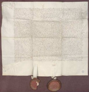 Schadlosbrief des Pfalzgrafen Friedrich für Kurfürst Ludwig von der Pfalz wegen Weingarten.