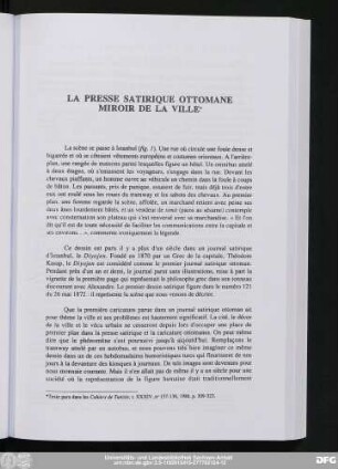 La Presse Satirique Ottoman Miroir De La Ville