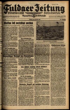 Ausgabe vom Freitag, den 25. Juli 1941.