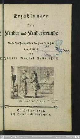 Erzählungen für Kinder und Kinderfreunde