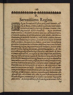 161-173, D. Serenissima Regina