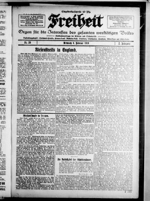 Freiheit. 1918-1919