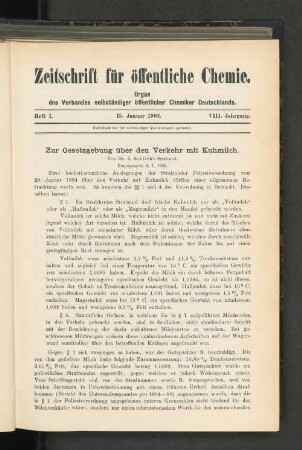 Heft I. 15. Januar 1902.