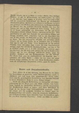 Bauer und Sozialdemokratie