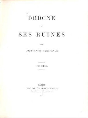 Dodone et ses ruines, [2]. Planches