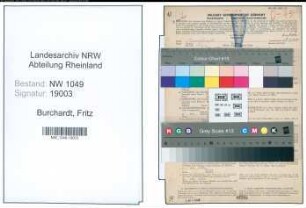 Entnazifizierung Fritz Burchardt , geb. 03.02.1886 (Lehrer)