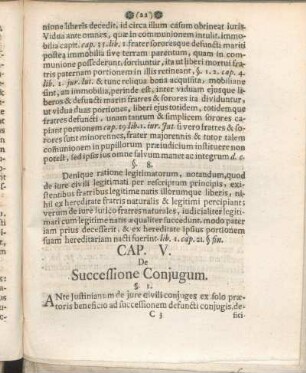 Cap. V. De Successione Conjugum.