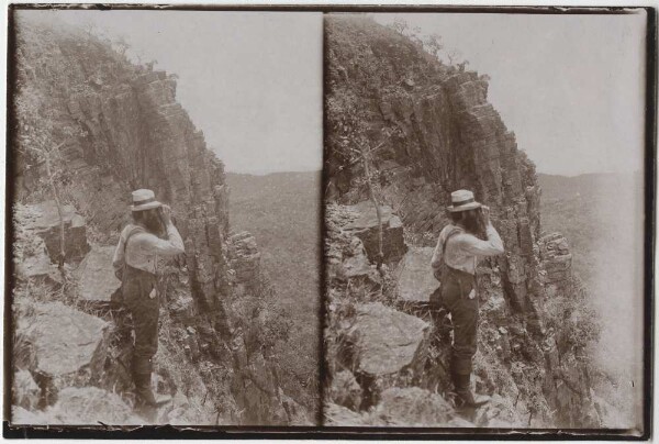 Dr Kissenberth on a steep face of the Serra do Banho