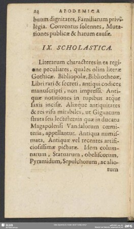 IX. Scholastica
