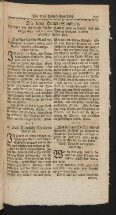 Die drey Haupt-Symbola, ...
