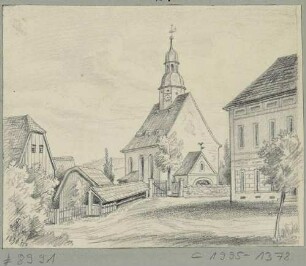 Die Kirche in Lichtenhain (Sebnitz) nördlich des Kirnitzschtales in der Sächsischen Schweiz, Vorlage für die Bergblumen, illustrierte Heimatkundeblätter des Gebirgsvereins Sächsische Schweiz
