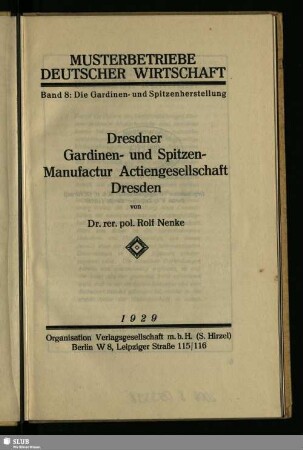 Dresdner Gardinen- und Spitzen-Manufactur Actiengesellschaft Dresden