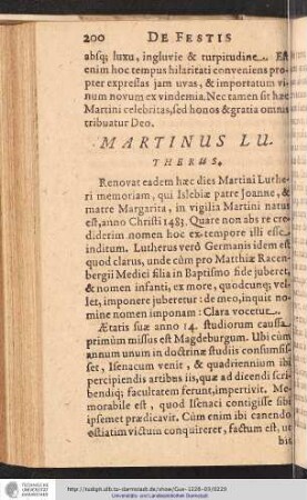 Martinus Lutherus.