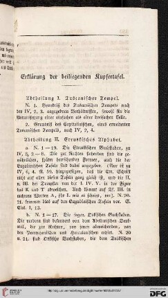 Erklärung der beiliegenden Kupfertafel