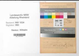 Entnazifizierung Wilhelm Saveur , geb. 29.12.1911 (Feldwebel)