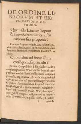 De Ordine Librorum Et Explicationis Methodo.