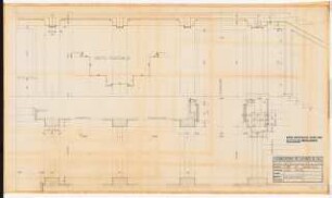 Reichsluftfahrtministerium, Berlin: Treppe Eingangshalle (Q1/L2, 2.-7. OG): Decke, Schnitt, Ansicht 1:20, Details 1:5