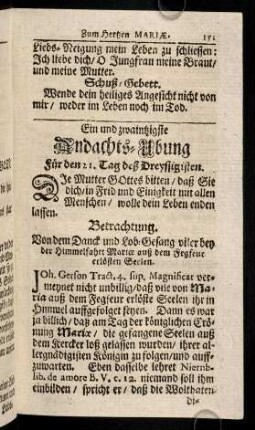 151-160, Ein und zwaintzigste Andachts-Ubung. Zwey und zwantzigste Andachts-Ubung. Drey und zwantzigste Andachts-Ubung.