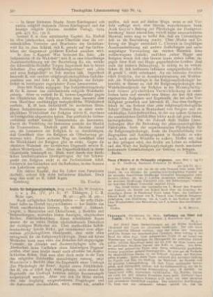331-332 [Rezension] Stählin, Wilhelm (Hrsg.), Archiv für Religionspsychologie. 2. u. 3. Bd