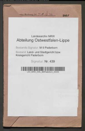 Kaplan Gustav Langenohl zu Paderborn