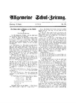 Der Unterricht im Rechnen in der Volksschule