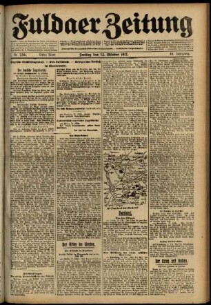 Erste Ausgabe vom Freitag, den 12. Oktober 1917.