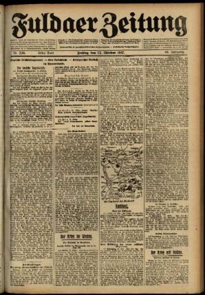 Erste Ausgabe vom Freitag, den 12. Oktober 1917.