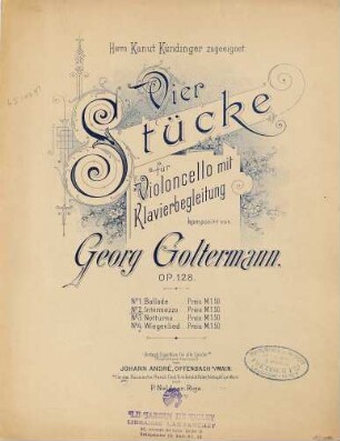 Vier Stücke für Violoncello mit Klavierbegleitung, Op. 128, 2. Intermezzo