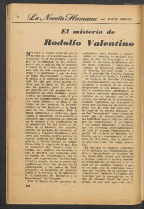 El misterio de Rodolfo Valentino : La novela humana