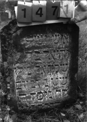 Grabstein 1471 (Index: 100098033) Maße HxBxT: 76x52x7 cm: Grabstein 1471 (Nachholaufnahme)