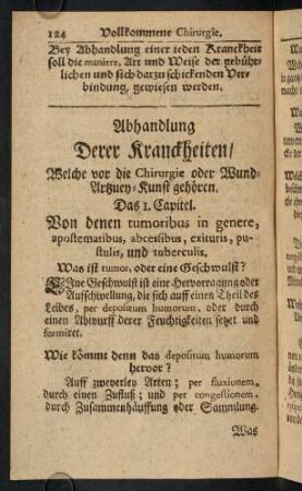 124-181, Abhandlung derer Kranckheiten [...].
