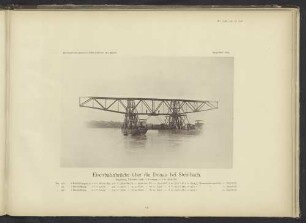 Eisenbahnbrücke über die Donau bei Steinbach.