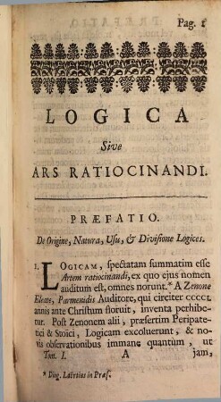 Joannis Clerici Opera Philosophica : In Quatuor Volumina Digesta, [1]