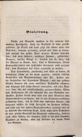 Der Baufreund oder allgemeine Anleitung zur bürgerlichen Baukunst