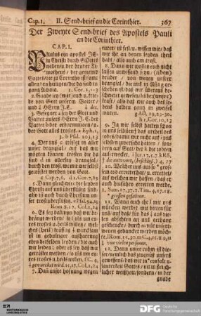 Der Zweyte Send-brief des Apostels Pauli an die Corinther.