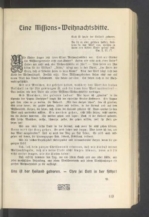 Eiene Missions-Weihnachtsbitte