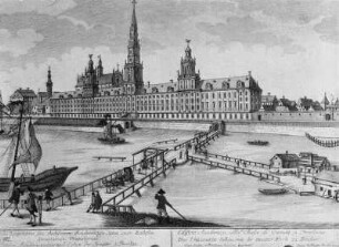 Das Universitätsgebäude mit der Jesuitenkirche zu Breslau : Das Universitätsgebäude mit der Jesuitenkirche zu Breslau. Druck nach Stich von Georg Balthasar Probst, um 1750