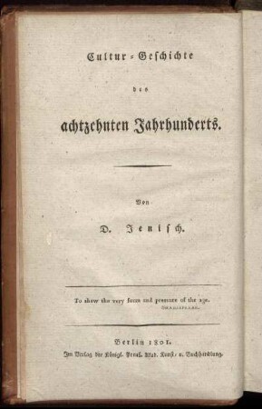 T.3: Cultur-Geschichte des achtzehnten Jahrhunderts