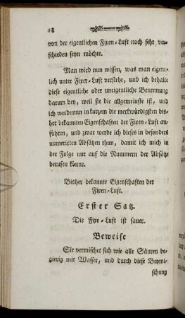 Erster Satz. [-] Achter Satz.