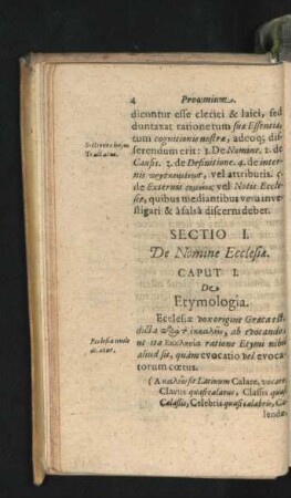 Sectio I. De Nomine Ecclesia.