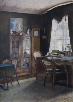 Bunsen, Marie: Arbeitszimmer Theodor Fontanes
