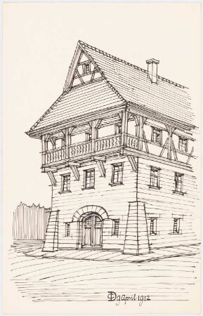 Fachwerkhaus: Perspektivische Ansicht