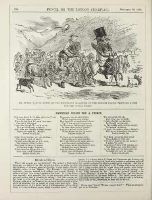 Mr. Punch having heard of the excellent qualities of Exmoor ponies, procures a few for the little folks!