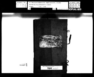 Alte Aufschrift: "Leipzigisch Copial"