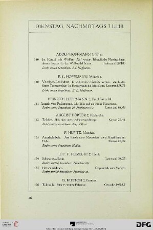 Dienstag, nachmittags 3 Uhr [Fortsetzung] (Nr. 149-324)