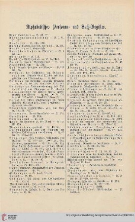 Alphabetisches Personen- und Sach-Register